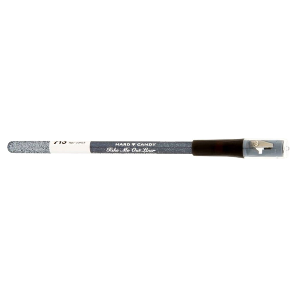 NWT Hard♡Candy Take Me Out Glitter Eye Liner 713 HOT COALS Built-In Sharpener!